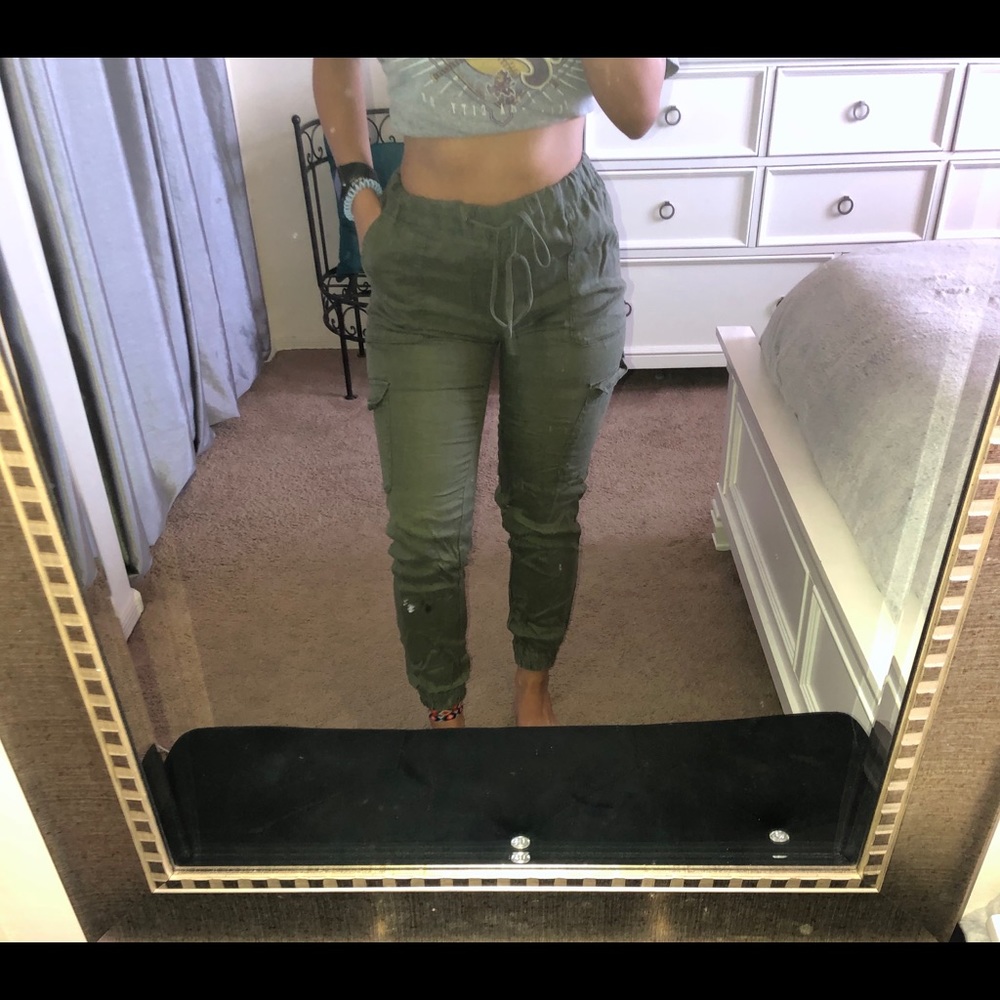 Olive green joggers